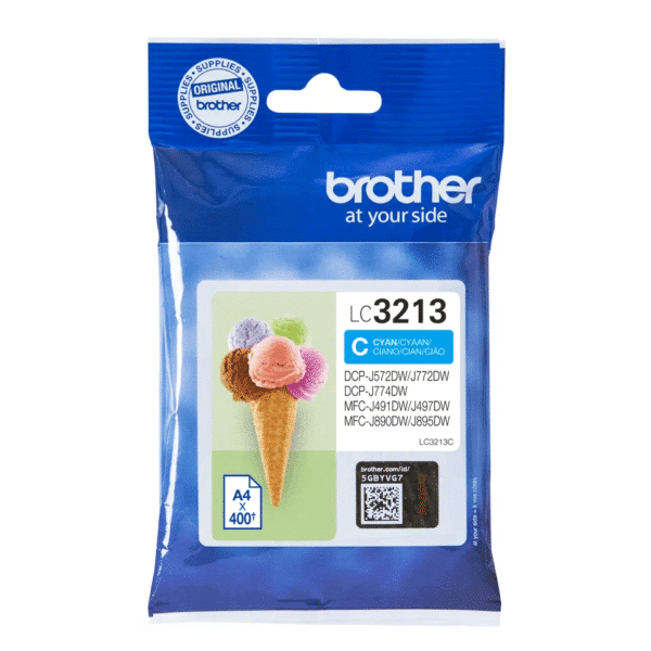 Cartouche d'encre Brother LC3213C - Cyan