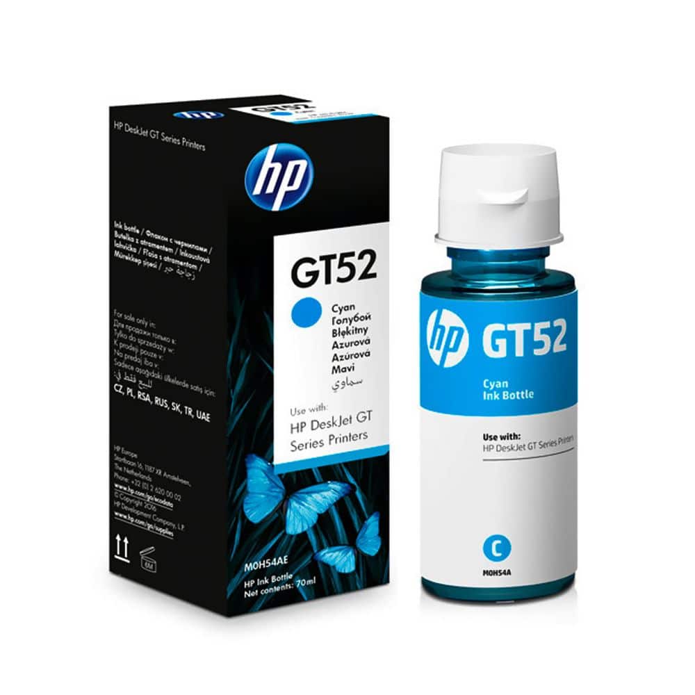 Bouteille d'encre HP GT52 - Cyan