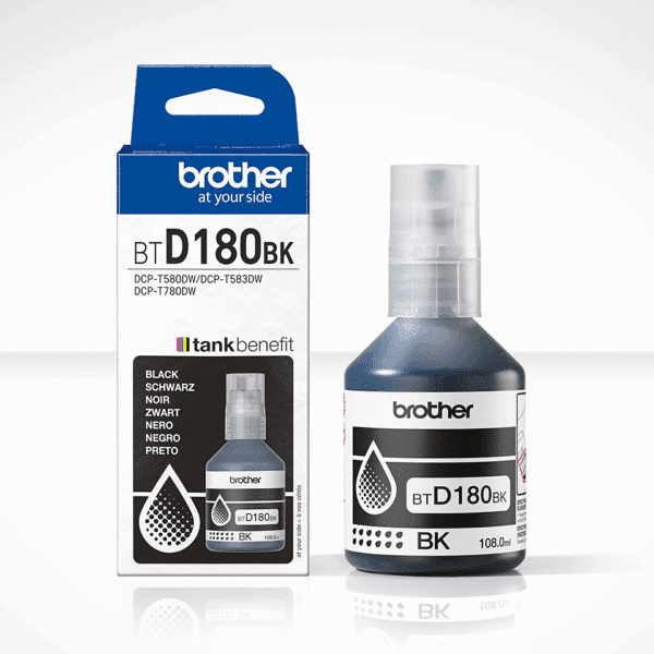 Bouteille Encre | BROTHER BTD180BK - Noir | (7500 pages)