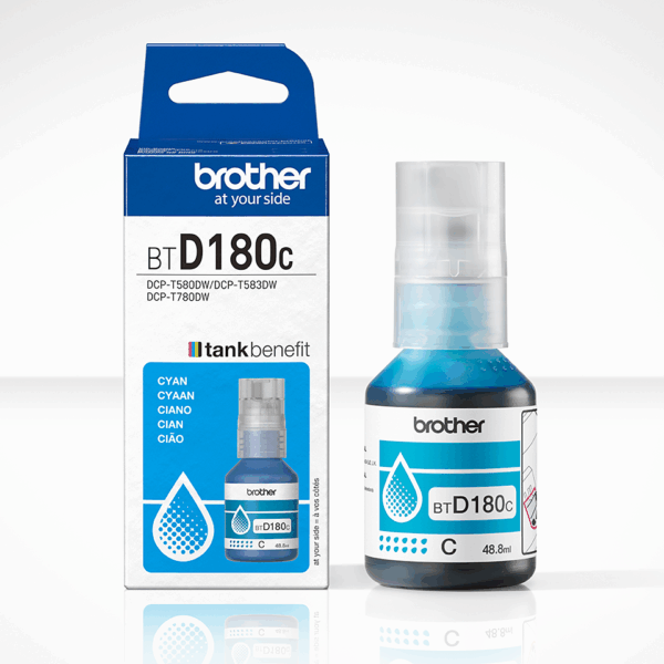 Bouteille Encre | BROTHER BTD180C - Cyan | (5000 pages)