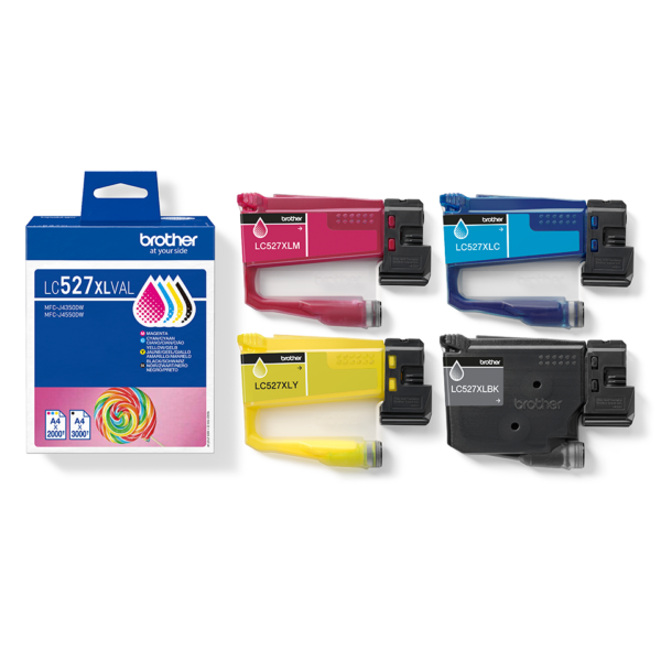 Pack de 4 cartouches d'encre | Brother LC527XLVAL